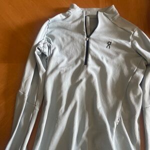 Mint green on cloud half zip